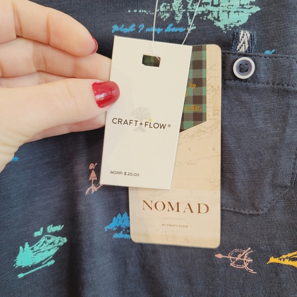 NWT Nomad Navy Blue Printed Short Sleeves Tee Toddler's Size 3T - Picture 4 of 11